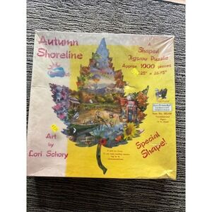 Autumn Shoreline Shaped Jigsaw Puzzle 1000 Pieces SunsOut Lori Schory New